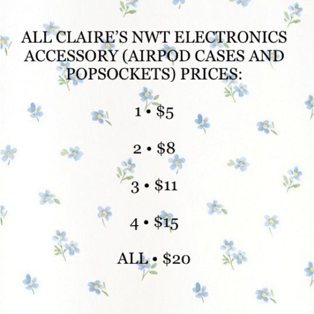 Bundle Pricing for Airpod Cases and Popsockets (ALL NWT)